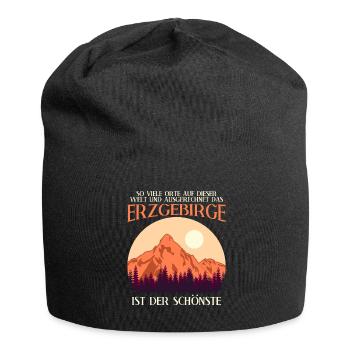 Erzgebirge Wandern Berge Erzgebirger - Jersey-Beanie - Schwarz - Vorne