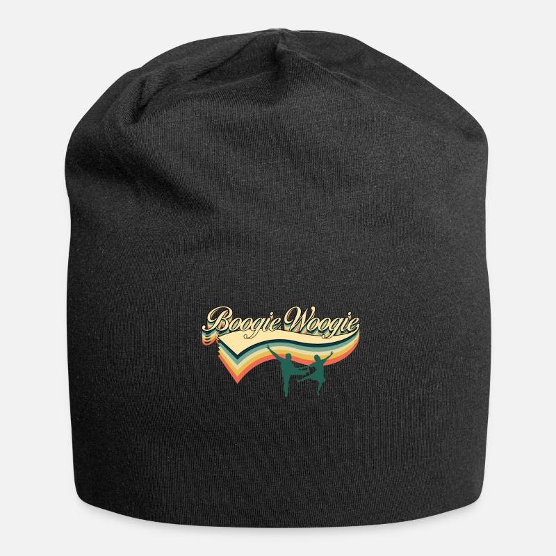 Boogie Woogie Retro Spruch Boogie-Woogie - Jersey-Beanie - Schwarz