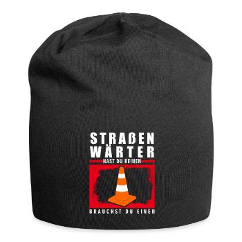 Straßenwärter Witz Straßenmeisterei - Jersey-Beanie - Schwarz - Vorne