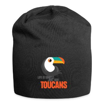Tukan Toucans niedliche Tukane - Jersey-Beanie - Schwarz - Vorne