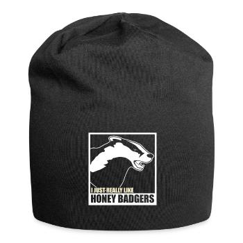 Honey Badger I like Badger's Honey Badger - Jersey Beanie - black - Front