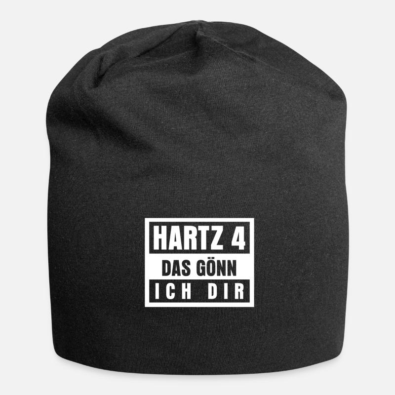 Arbeitsamt Hartz IV Lohn Arbeitslos - Jersey-Beanie - Schwarz