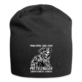 Stinkefinger Misanthrop Mittelfinger - Jersey-Beanie - Schwarz - Vorne