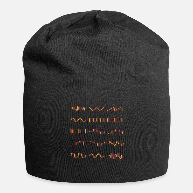 Synthesizer Synth Retro Synthesizers - Jersey-Beanie - Schwarz
