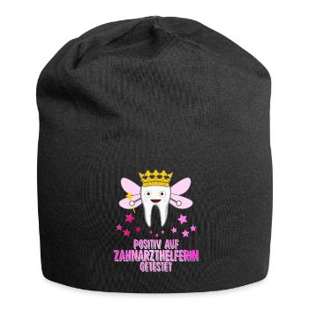 Zahnarzthelferin Zahnarzt Zähne Zahn ZFA - Jersey-Beanie - Schwarz - Vorne