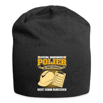 Polier Baustellenleiter Bauleiter - Jersey-Beanie - Schwarz - Vorne