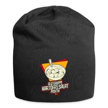 Blutgruppe Kartoffelsalat Potato Salad - Jersey-Beanie - Schwarz - Vorne