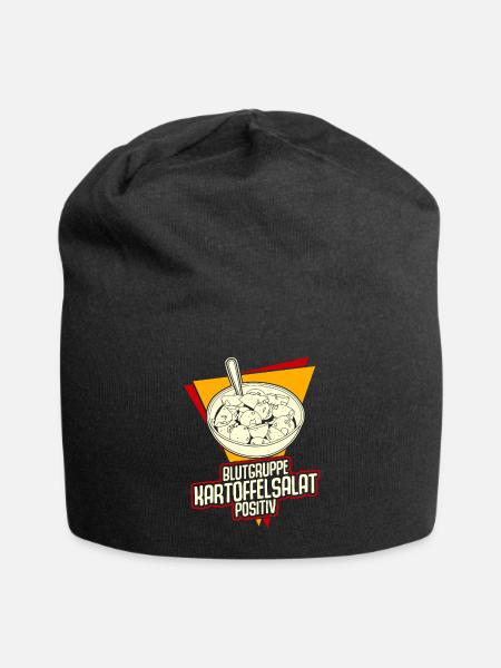 Blutgruppe Kartoffelsalat Potato Salad - Jersey-Beanie - Schwarz