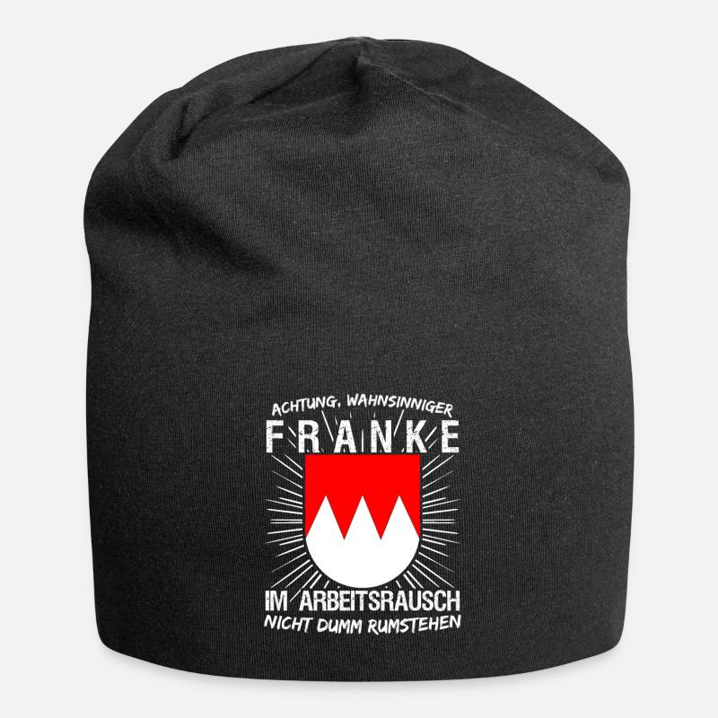 Franke im Arbeitsrausch Franken - Jersey-Beanie - Schwarz
