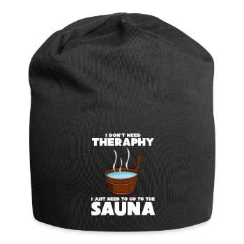 Sauna Saunist Saunisten Spruch Saunieren - Jersey-Beanie - Schwarz - Vorne