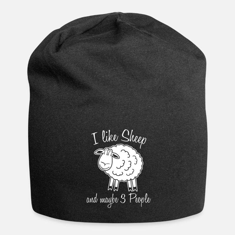 Schäfchen Schafe Schaf - Jersey-Beanie - Schwarz