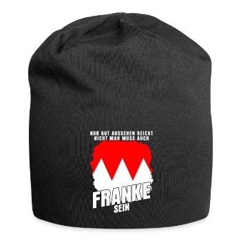 Franken Frankenland Fränkisch Franke - Jersey-Beanie - Schwarz - Vorne