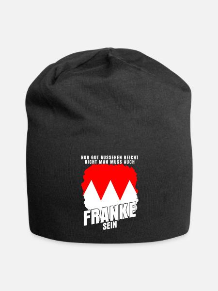 Franken Frankenland Fränkisch Franke - Jersey-Beanie - Schwarz
