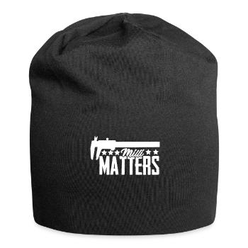 Zerspaner Messchieber Millimeter Fräser - Jersey-Beanie - Schwarz - Vorne