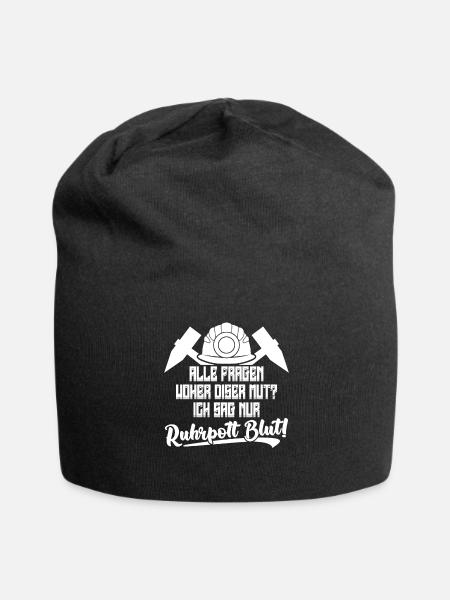 Ruhrgebiet Kohle Bergbau Ruhrpott - Jersey-Beanie - Schwarz