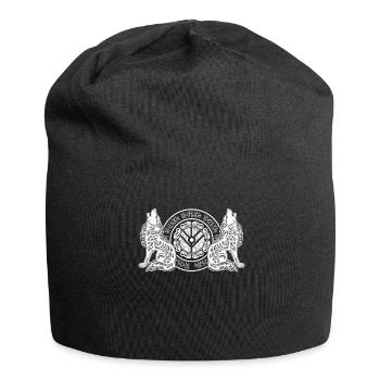 Wolf Odins Wikinger Schild Odhin Wölfe - Jersey-Beanie - Schwarz - Vorne
