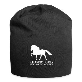 Cheval islandais Cheval parfait Chevaux islandais - Bonnet en jersey - noir - Devant