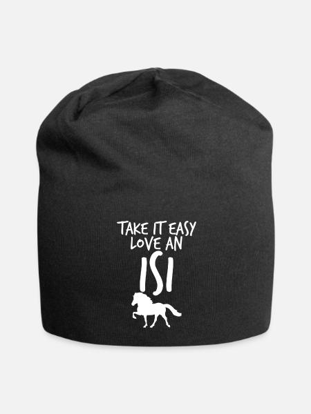 Islandpferd Islandpony Islandpferde - Jersey-Beanie - Schwarz