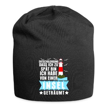 Helgoland Usedom Norderney Amrum Rügen - Jersey-Beanie - Schwarz - Vorne