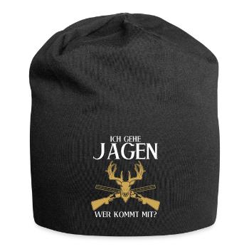 Jägerin Jäger Jagen Hirsche Keiler Jäger - Jersey-Beanie - Schwarz - Vorne