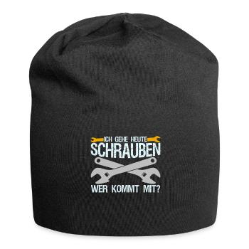 Hubraum Tuner Schrauber Tuning - Jersey-Beanie - Schwarz - Vorne
