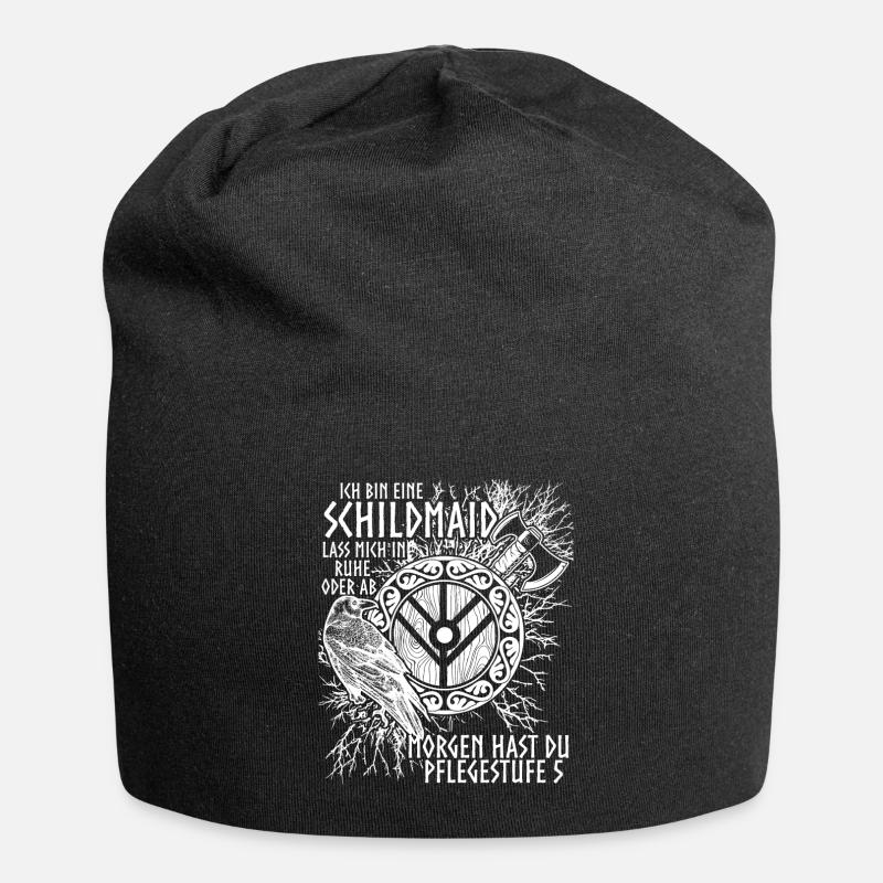 Schildmaid Wikinger Spruch Berserker - Jersey-Beanie - Schwarz