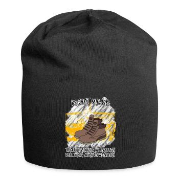 Harz Harzer Wandern Wanderschuhe Brocken - Jersey-Beanie - Schwarz - Vorne
