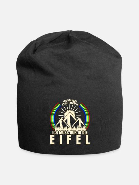 Eifel Wandern Berge Mittelgebirge Eifler - Jersey-Beanie - Schwarz