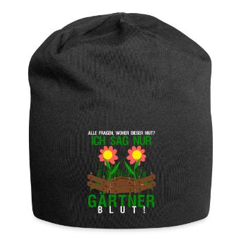 Gärtner Galabau Gartenbau Galabauer - Jersey-Beanie - Schwarz - Vorne