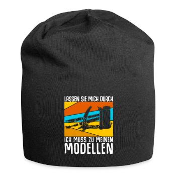 Modellbau Retro Modellbauer - Jersey-Beanie - Schwarz - Vorne