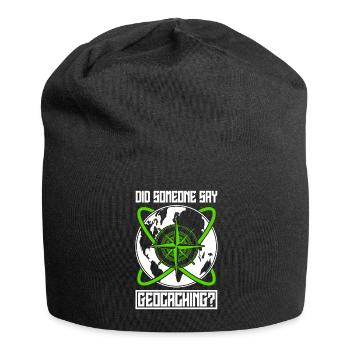 Geocacher Weltkarte Geocache - Jersey-Beanie - Schwarz - Vorne