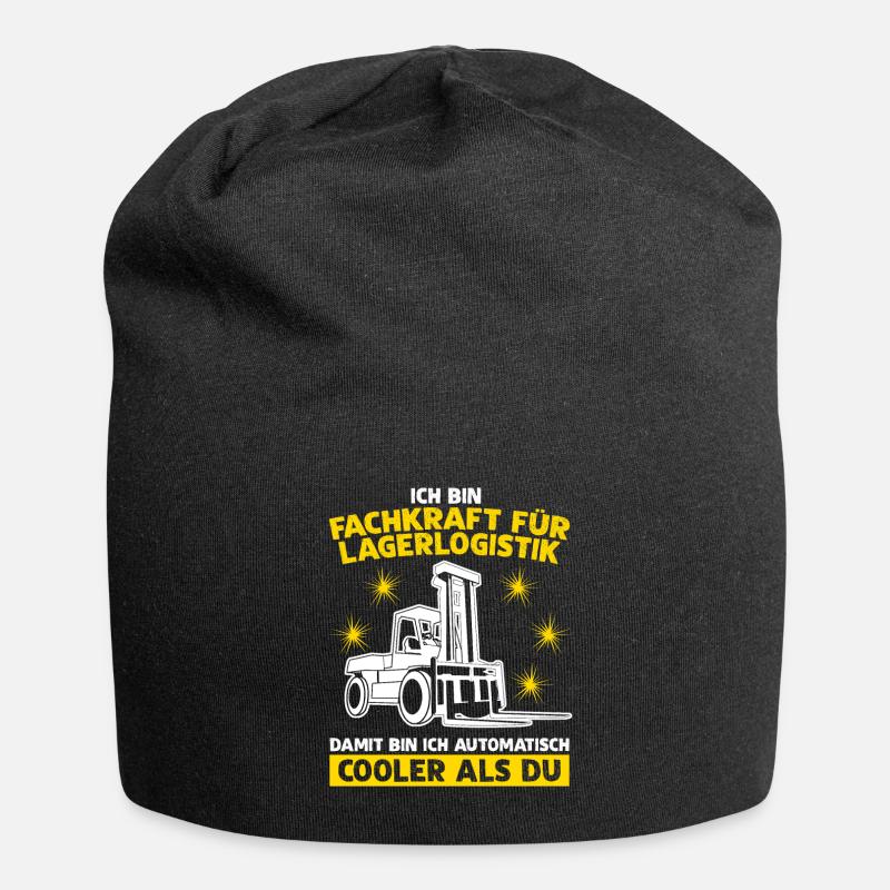 Lagerist Gabelstapler Staplerfahrer - Jersey-Beanie - Schwarz