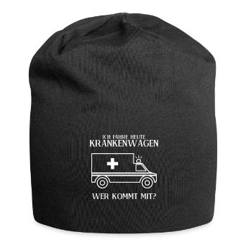 Notfallsanitäter Krankenwagen Sanitäter - Jersey-Beanie - Schwarz - Vorne