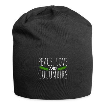 Gurke Cucumbers Gurken - Jersey-Beanie - Schwarz - Vorne