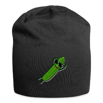 Gurke Sonnenbrille Gurken - Jersey-Beanie - Schwarz - Vorne
