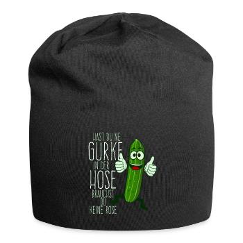 Gurke in der Hose Witz Saure Gurken - Jersey-Beanie - Schwarz - Vorne