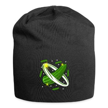 Gurke Weltraum Gurken - Jersey-Beanie - Schwarz - Vorne