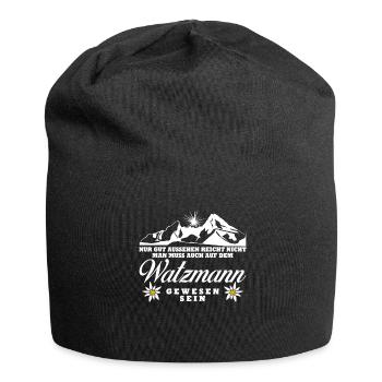 Watzmann Wandern Bergsteigen - Jersey-Beanie - Schwarz - Vorne