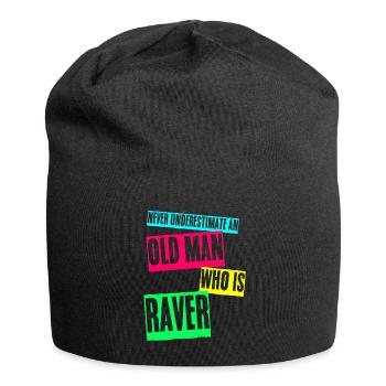 Raver Festival Old Man Techno Rave - Jersey-Beanie - Schwarz - Vorne
