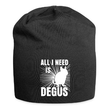 Degu I need Degus - Jersey Beanie - black - Front