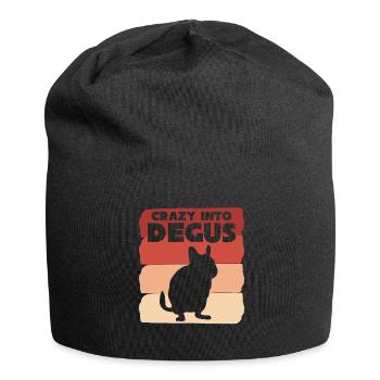Degu Spruch Degus - Jersey-Beanie - Schwarz - Vorne
