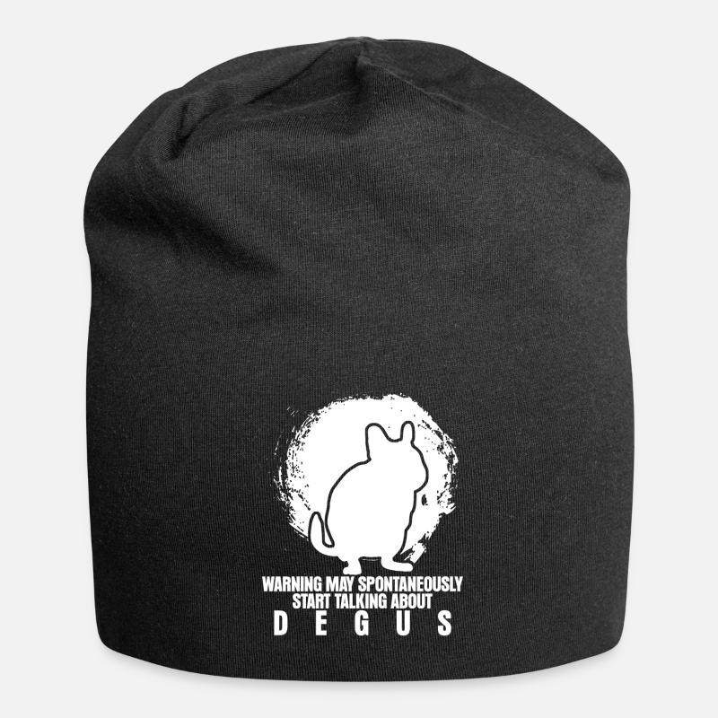 Degu Saying Degus - Jersey-Beanie - Schwarz