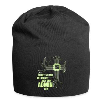 Informatik Vintage Informatiker Admin - Jersey-Beanie - Schwarz - Vorne