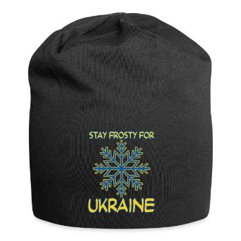 Ukraine Ukrainian Flag Save Energy - Jersey Beanie - black - Front