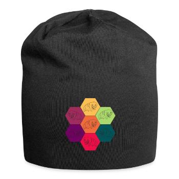 Tardigrade Bärtierchen Retro Wasserbär - Jersey-Beanie - Schwarz - Vorne