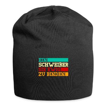 Schweißer Schweißnaht Schweißen - Jersey-Beanie - Schwarz - Vorne