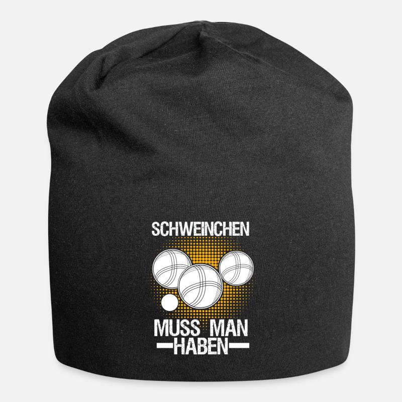 Boule Witz Boulekugeln Boccia Petanque - Jersey-Beanie - Schwarz