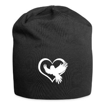 Budgerigar Coeur Budgie Budgerigar - Bonnet en jersey - noir - Devant