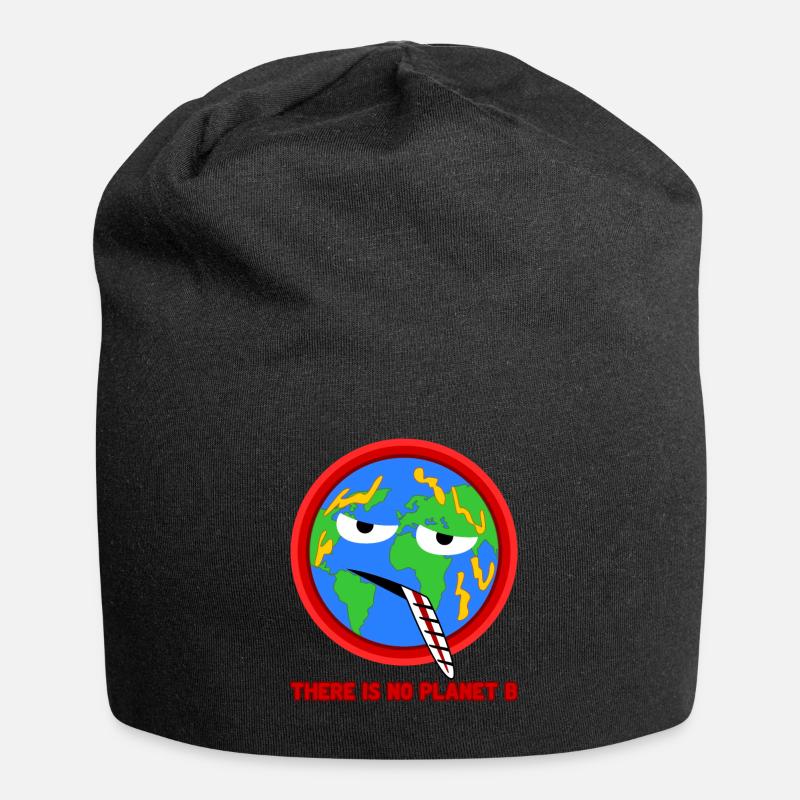 Klimawandel There is no Planet B - Jersey-Beanie - Schwarz