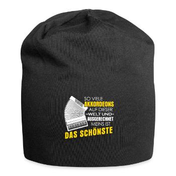 Akkordeon Akkordeonist Zieharmonika - Jersey-Beanie - Schwarz - Vorne
